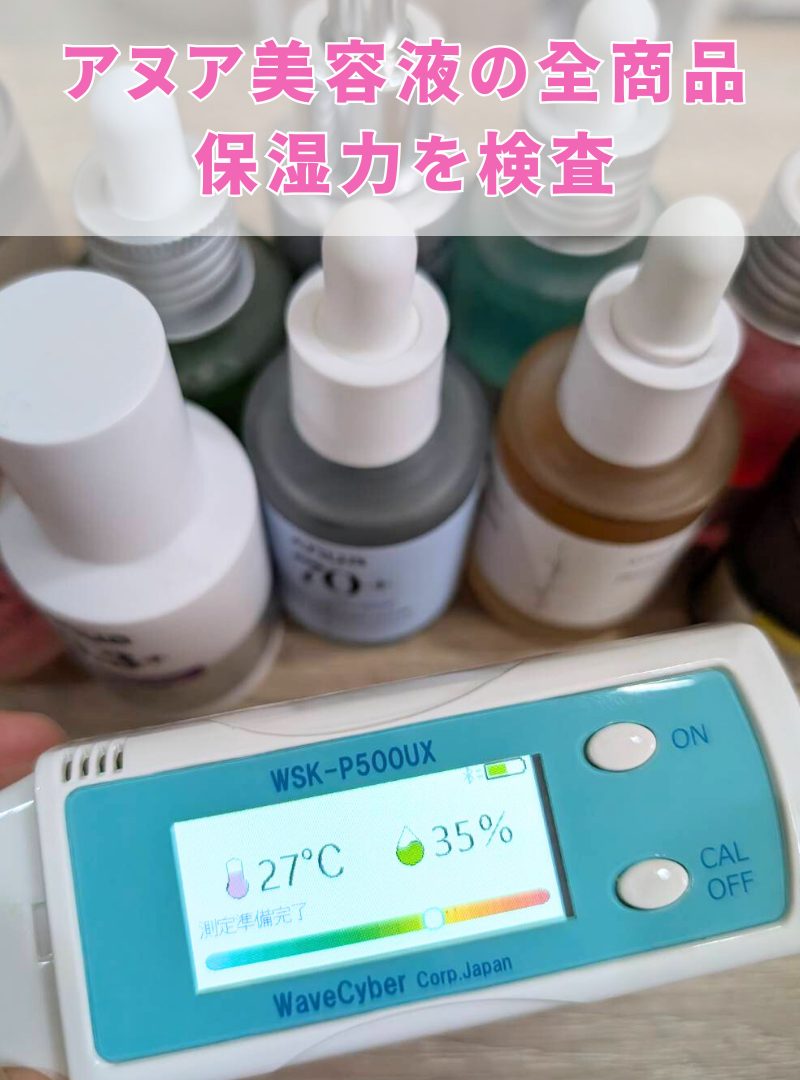 アヌア美容液の保湿力検査