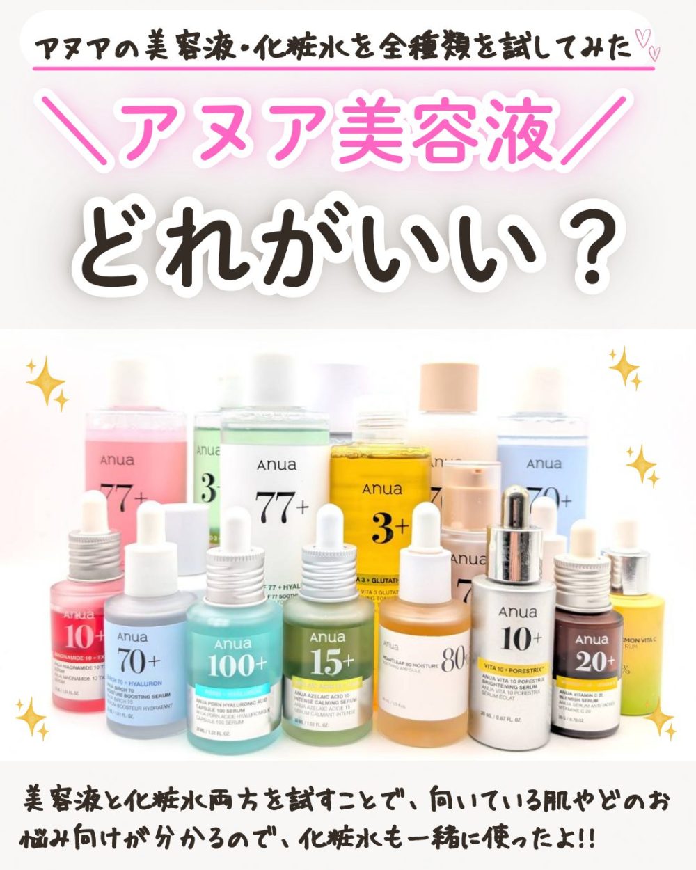 アヌアの美容液どれがいい？