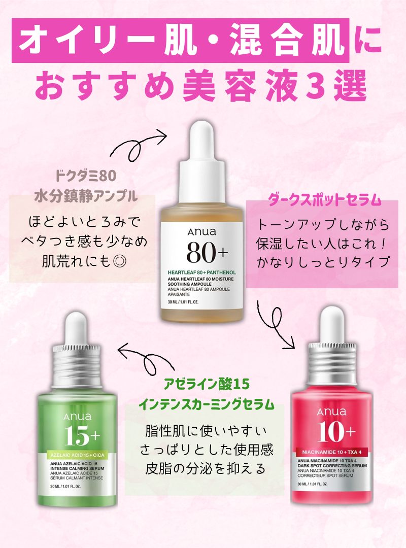 オイリー肌・混合肌におすすめ